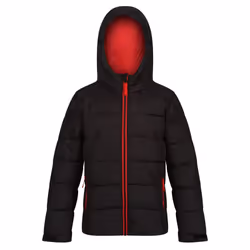 Regatta Childrens/Kids Thermal Padded Jacket - 9-10 Years, Black/Classic Red