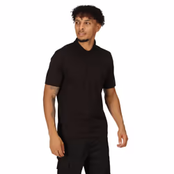 Regatta Mens Pro 65/35 Short-Sleeved Polo Shirt - 4XL, Black