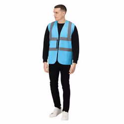 Regatta Unisex Adult Pro Identity Hi-Vis Vest - XXL, Sky Blue