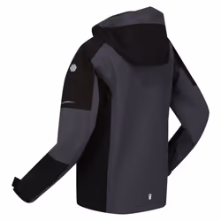 Regatta Childrens/Kids Highton IV Waterproof Jacket - 7-8 Years, Seal Grey/Black