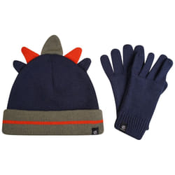 Dare 2B Childrens/Kids Brighten Dinosaur Hat And Gloves Set - 7-10 Years, Agave Green/Moonlight Denim