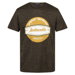 Regatta Mens Original Moisture Wicking T-Shirt - L, Dark Khaki Marl