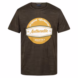 Regatta Mens Original Moisture Wicking T-Shirt - XXL, Dark Khaki Marl