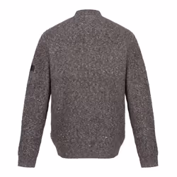 Regatta Mens Solomon Marl Knitted Zip Neck Sweatshirt - XXL, Dark Grey