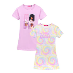 Barbie Girls Open Back T-Shirt Dress (Pack of 2)