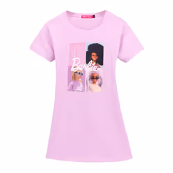 Barbie Girls Open Back T-Shirt Dress (Pack of 2)