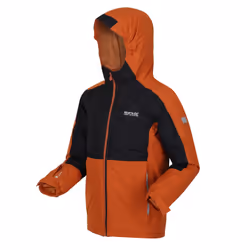 Regatta Childrens/Kids Beamz III Waterproof Jacket - 11-12 Years, Burnt Copper/Black