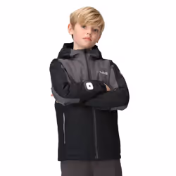 Regatta Childrens/Kids Beamz III Waterproof Jacket - 5-6 Years, Black/Seal Grey