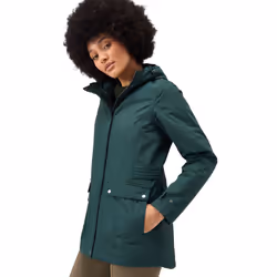 Regatta Womens/Ladies Brenlyn Zebra Print Waterproof Jacket - 12 UK, Darkest Spruce