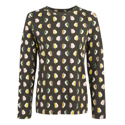 Regatta Womens/Ladies Orla Kiely Leaf Print Long-Sleeved T-Shirt - 8 UK, Tiny Elm Grey