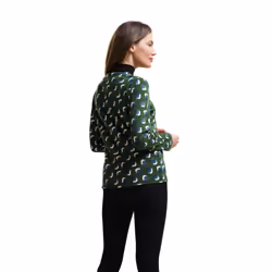 Regatta Womens/Ladies Orla Kiely Leaf Print Long-Sleeved T-Shirt - 8 UK, Shadow Elm Emerald