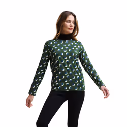 Regatta Womens/Ladies Orla Kiely Leaf Print Long-Sleeved T-Shirt - 8 UK, Shadow Elm Emerald