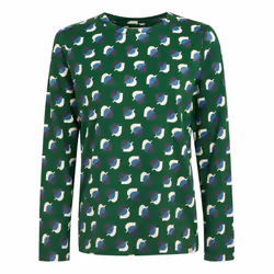 Regatta Womens/Ladies Orla Kiely Leaf Print Long-Sleeved T-Shirt - 10 UK, Shadow Elm Emerald