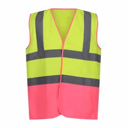 Regatta Mens Pro Two Tone Hi-Vis Vest - S, Fluro Yellow/Pink