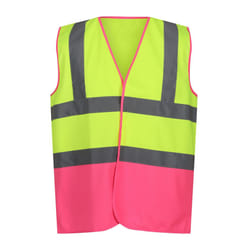 Regatta Mens Pro Two Tone Hi-Vis Vest - S, Fluro Yellow/Pink