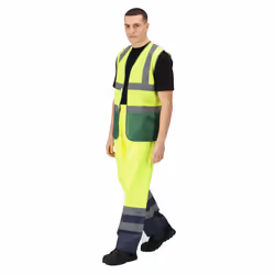 Regatta Mens Pro Two Tone Hi-Vis Vest - XL, Fluro Yellow/Medical Green