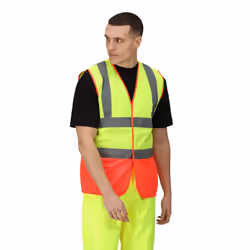 Regatta Mens Pro Two Tone Hi-Vis Vest - M, Fluro Yellow/Red