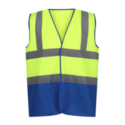 Regatta Mens Pro Two Tone Hi-Vis Vest - M, Fluorescent Yellow/Royal Blue