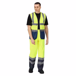 Regatta Mens Pro Two Tone Hi-Vis Vest - XXL, Fluro Yellow/Navy