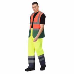 Regatta Mens Pro Two Tone Hi-Vis Vest - L, Fluro Red/Medical Green
