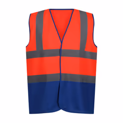 Regatta Mens Pro Two Tone Hi-Vis Vest - 3XL, Fluro Red/Royal Blue