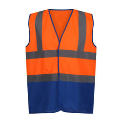 Regatta Mens Pro Two Tone Hi-Vis Vest - L, Fluro Orange/Royal Blue
