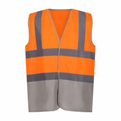 Regatta Mens Pro Two Tone Hi-Vis Vest - XL, Fluro Orange/Seal Grey