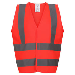 Regatta Childrens/Kids Hi-Vis Vest - 5-6 Years, Fluro Red
