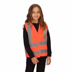 Regatta Childrens/Kids Hi-Vis Vest - 5-6 Years, Fluro Red