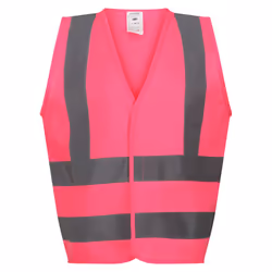 Regatta Childrens/Kids Hi-Vis Vest - 9-10 Years, Fluro Pink