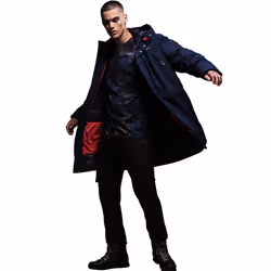Regatta Mens Christian Lacroix Padded Long Waterproof Jacket - L, Navy