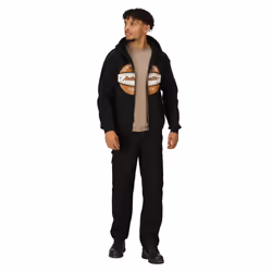 Regatta Mens Orginal Full Zip Hoodie - 3XL, Black