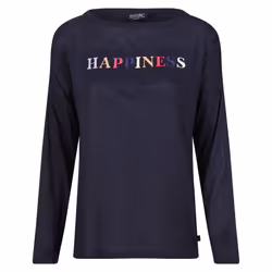 Regatta Womens/Ladies Carlene Happiness Long-Sleeved T-Shirt - 8 UK, Navy