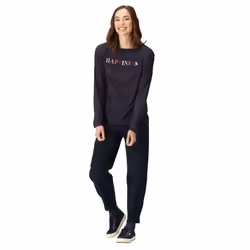Regatta Womens/Ladies Carlene Happiness Long-Sleeved T-Shirt - 8 UK, Navy