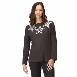 Regatta Womens/Ladies Carlene Stars Long-Sleeved T-Shirt - 16 UK, Dark Grey