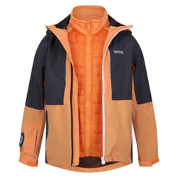 Regatta Childrens/Kids Hydrate VIII 3 in 1 Waterproof Jacket - 11-12 Years, Apricot Crush/Seal Grey
