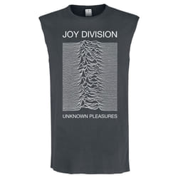 Amplified Mens Unknown Pleasures Joy Division Tank Top - XS, Charcoal