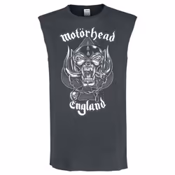 Amplified Mens JC England Motorhead Tank Top - S, Charcoal