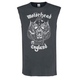 Amplified Mens JC England Motorhead Tank Top - S, Charcoal