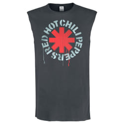 Amplified Mens Stencil Asterix Red Hot Chili Peppers Tank Top - XL, Charcoal