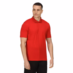Regatta Mens Pro Moisture Wicking Polo Shirt - S, Classic Red