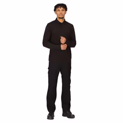 Regatta Mens Pro Long-Sleeved Polo Shirt - L, Black