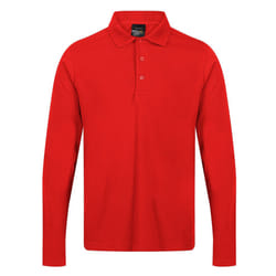 Regatta Mens Pro Long-Sleeved Polo Shirt - S, Classic Red