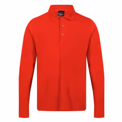 Regatta Mens Pro Long-Sleeved Polo Shirt - XL, Classic Red