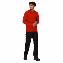 Regatta Mens Pro Long-Sleeved Polo Shirt - 3XL, Classic Red