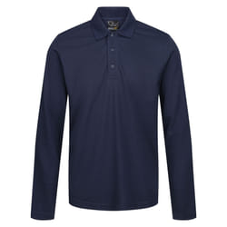 Regatta Mens Pro Long-Sleeved Polo Shirt - S, Navy