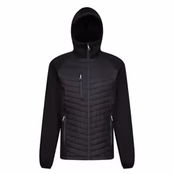Regatta Mens Navigate Quilted Hybrid Jacket - S, Black/Seal Grey