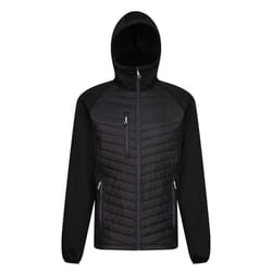 Regatta Mens Navigate Quilted Hybrid Jacket - S, Black/Seal Grey