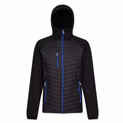 Regatta Mens Navigate Quilted Hybrid Jacket - XL, Black/New Royal