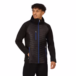 Regatta Mens Navigate Quilted Hybrid Jacket - XL, Black/New Royal